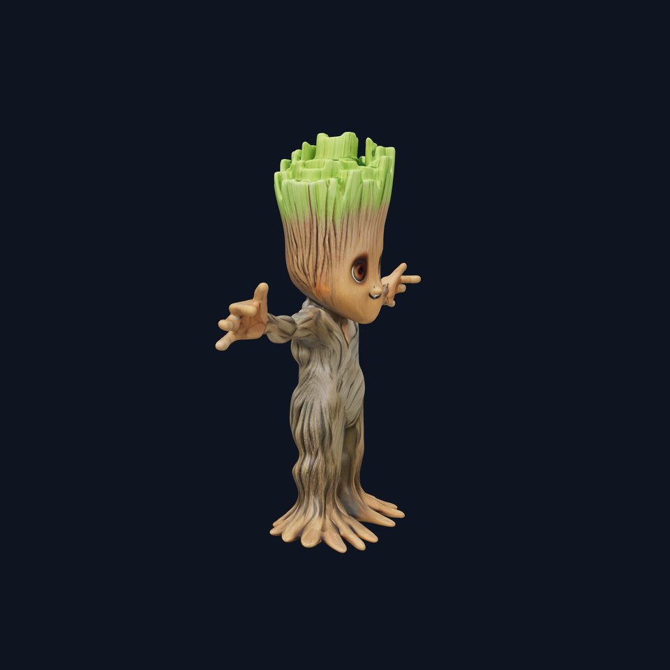 Tree Creature Rigged and Animated D Model  Compatible with Mixamo
